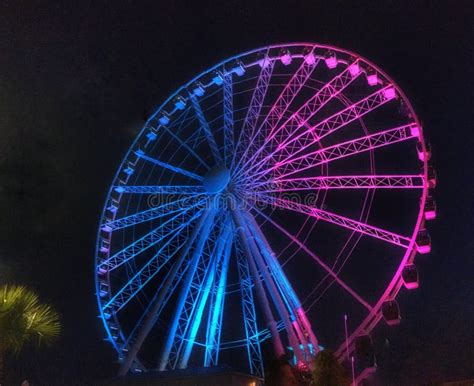 Ferris wheel at night stock photo. Image of colors, wheel - 188941534