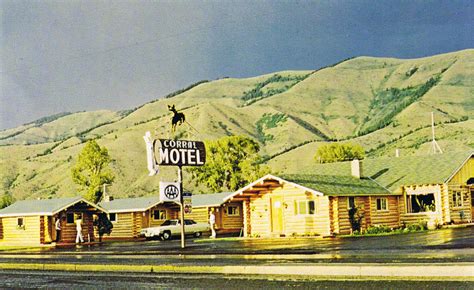 Corral Motel Afton Wyoming postcard Highway 89 | was 1 of 4 … | Flickr