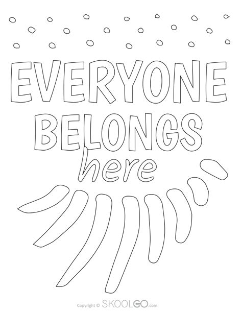 Everyone Belongs Here - Free Classroom Poster - SKOOLGO Inspirational Posters, Motivational ...