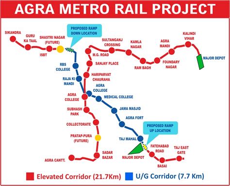 Agra Metro Route Map - Metro Rail News