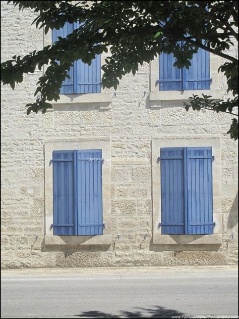 Exterior? Blue Shutters in Magné | Blue shutters, House exterior, Shutters