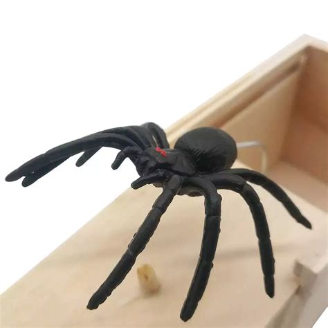 Spider Scare Box Prank Plans Trick Joke Halloween Spider Wood Box Toy Prank Box, Prank Gift ...