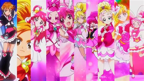 All Pink Precure Transformations (Cure Black to Cure Whip) - YouTube