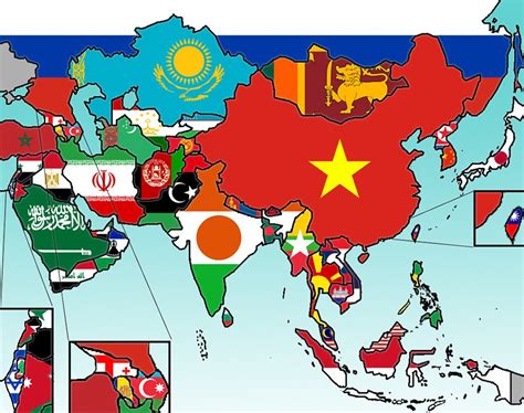 Flag Map Minefield: Asia Quiz