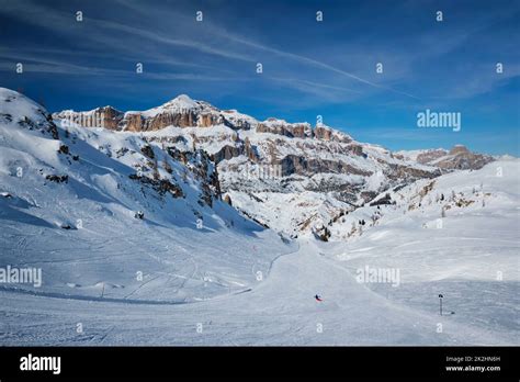 Ski resort in Dolomites, Italy Stock Photo - Alamy