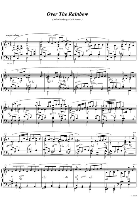 Keith Jarrett - Over the Rainbow Piano Sheet Music Download Printable ...