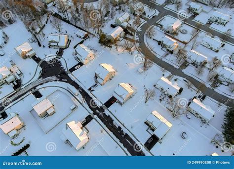 A Spectacular Aerial View of My Hometown after Snowfall a Severe Winter ...