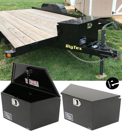 RC Manufacturing T-Series Trailer Tongue Toolbox - A-Frame - Steel - 2.6 Cu Ft - Black RC ...