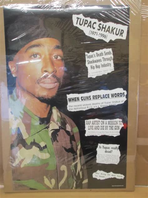 VINTAGE 1971-1996 TUPAC Shakur 2001 poster rap 2Pac artist 17375 $44.97 - PicClick