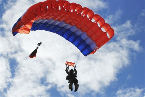 Free Images : wing, sky, jumping, blue, extreme sport, parachute ...