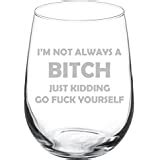 Amazon.com | Fineware LOL-OMG-WTF 15 oz Stemless Funny Wine Glass ...