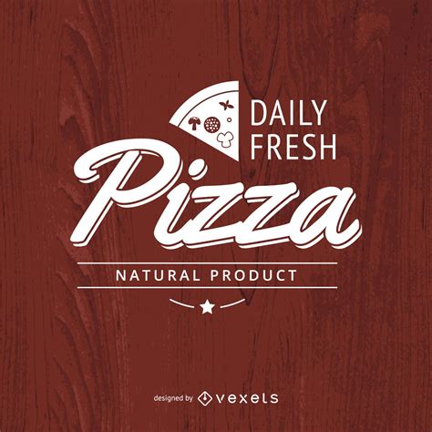 Vintage Typographic Pizza Logo Vector Download