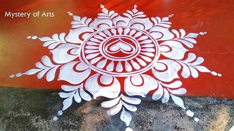 Best alpana design //Durga puja alpana/ kolam design / jhoti chita design/ alpona for Navaratri ...