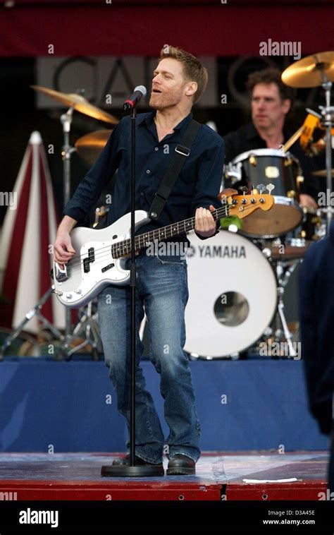 (dpa) - Canadian pop and rock singer Bryan Adams performs with his band during a live broadcast ...