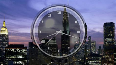 Windows 10 Analog Clock Screensaver - New York Clock Screensaver - Windows10Screensavers.net