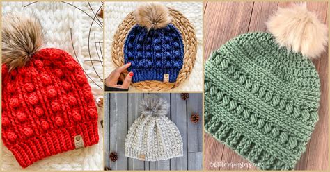 Bead or Bobble Hat and Beanie Free Crochet Patterns - Your Crochet