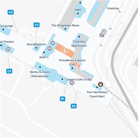 Portland Airport Concourse B Map & Guide