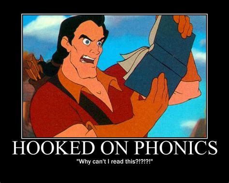 Gaston Reads Hooked On Phonics by LivingShadowDarkMark on DeviantArt