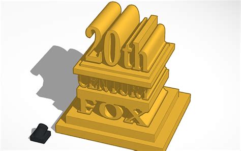 3D design 20th Century Fox Logo Black - Tinkercad