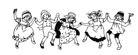 Children Dance Clipart Black And White