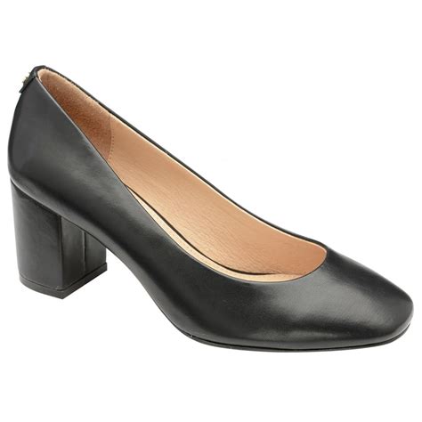 Ravel Weston Block Heeled Court Shoes | Black