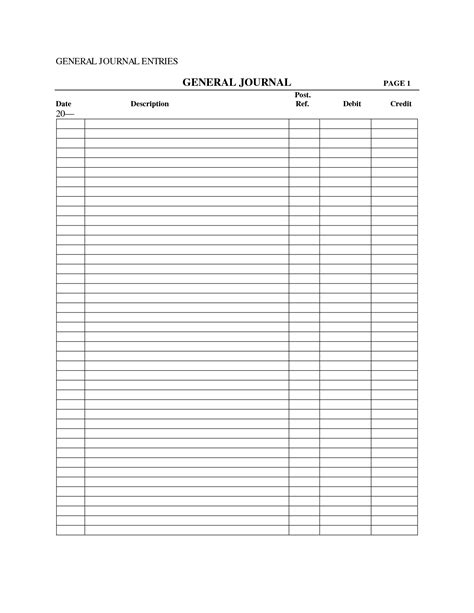 General+Journal+Entry+Template Best Templates, Templates Printable Free ...