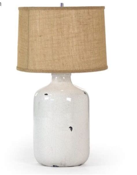 Ceramic and Burlap Lamp | Lamp, Table lamp, White ceramic lamps