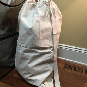 Heavy Duty Canvas Laundry Bag With Handle and Drawstring - Etsy