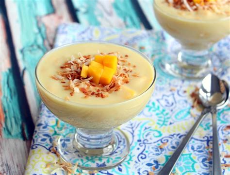 Coconut Mango Pudding Recipe | Just A Pinch Recipes