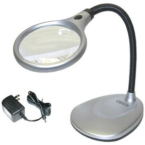 LED Illuminated 2X Magnifying Glass / Desk Lamp | FastFurnishings.com