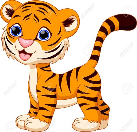 Cute female tiger cartoon Stock Vector - 30015172 Cute Turtle Cartoon, Zebra Cartoon, Cartoon ...