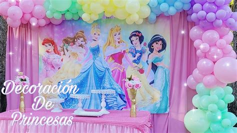 DECORACION DE PRINCESAS FACIL Y RAPIDA/guirnalda de globos [balloon ...