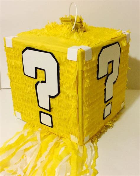 Sale! Surprise Block Pinata Pull Strings or Traditional | Super mario bros birthday party, Mario ...