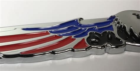 American Flag Usa Eagle License Plate Frame - Chrome Metal - New for sale in Lee's Summit ...