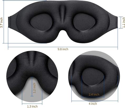 MZOO Sleep Eye Mask for Men Women 3D Contoured Cup Sleeping Mask ...