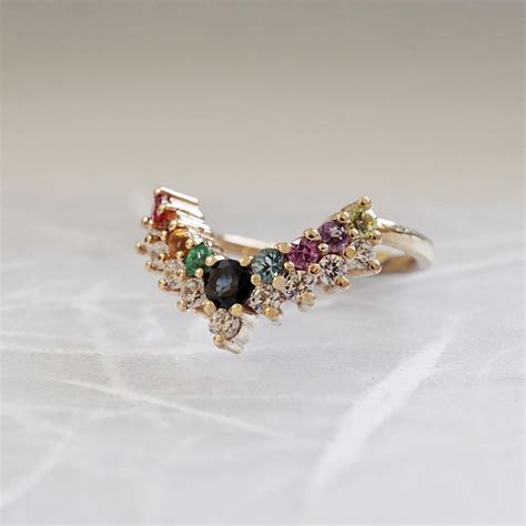 Rainbow Diamond Ring - Tippy Taste Jewelry