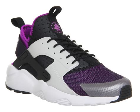 Nike Air Huarache Run Ultra Black Wolf Grey Hyper Violet White - Women's Trainers