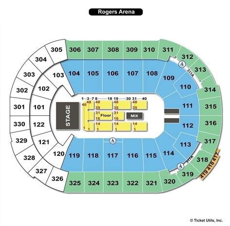 Rogers Arena, Vancouver BC - Seating Chart View