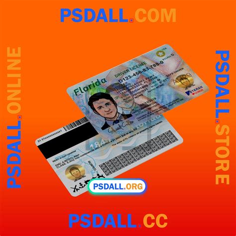 Florida Driver License PSD Template V2 - psdall.org