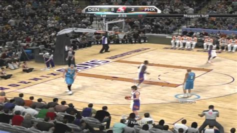 NBA 2k10 Nuggets vs Suns 1st quarter Real Gameplay Footage Xbox 360 ...