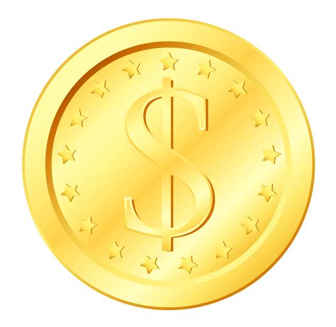 Gold Coin Transparent PNG Clipart · View full size | Gold coins, Clip art, Free clip art