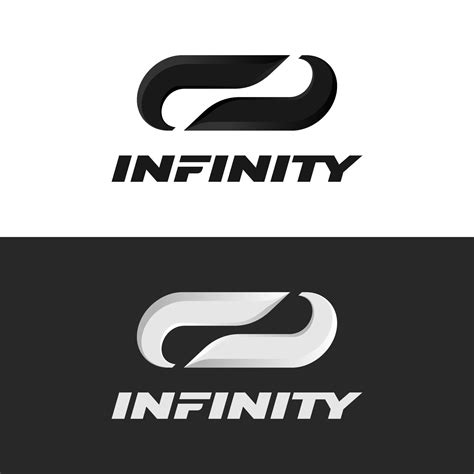 set of black and white modern infinity logo 10951850 Vector Art at Vecteezy