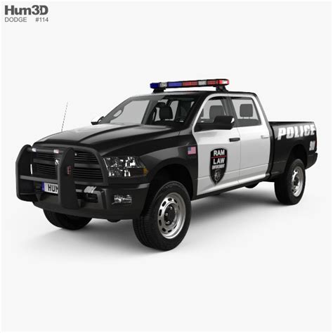 Dodge Ram Crew Cab Police with HQ interior 2016 3D model - Vehicles on ...