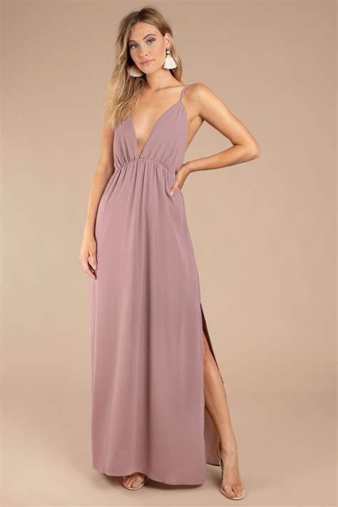 Elegant Dress - Mauve Dress - Pink Chiffon Dress - Maxi Dress - $33 | Tobi US