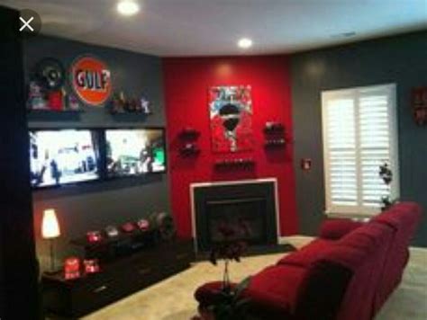 Pin by Mikayla Covet on Man Cave | Man cave colors, Man cave room, Media room paint colors