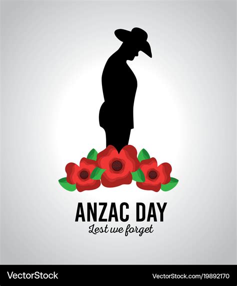 Anzac day lest we forget patriotism national Vector Image