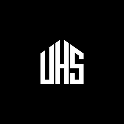 UHS letter logo design on BLACK background. UHS creative initials ...