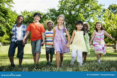 Group of Diverse Kids Having Fun Together in the Park Stock Image ...