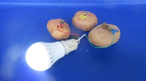 Free energy Potato generator with light bulbs Experiment at home 2018 - YouTube