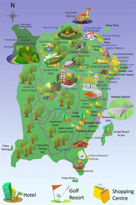 Penang Tourist Attractions Map Tourist Destination In The World ...